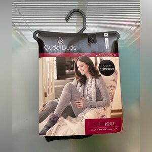 Cuddl Duds Soft Knit Leggings in Dark Gray